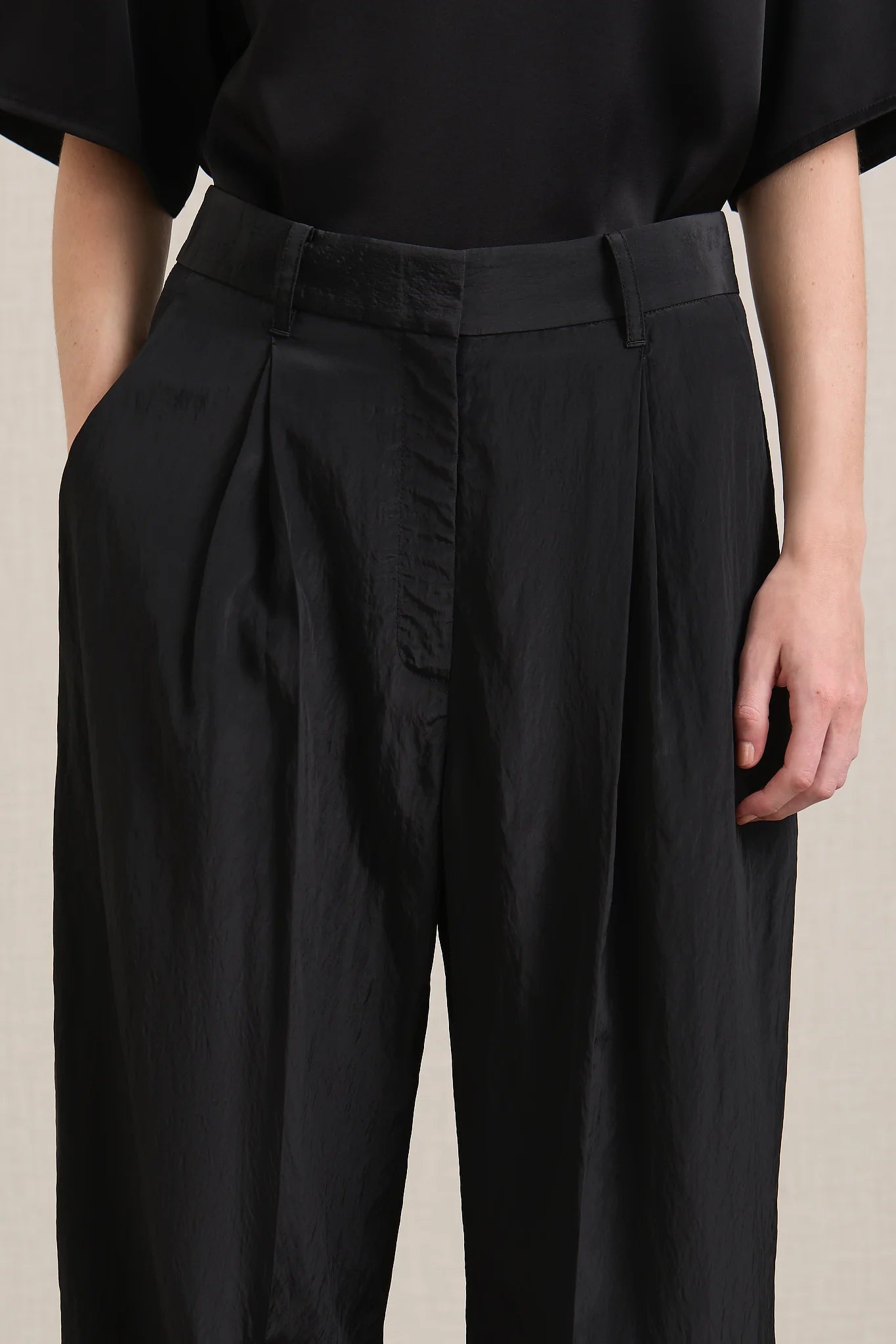 A Emery Goddard Parachute Pant in Black