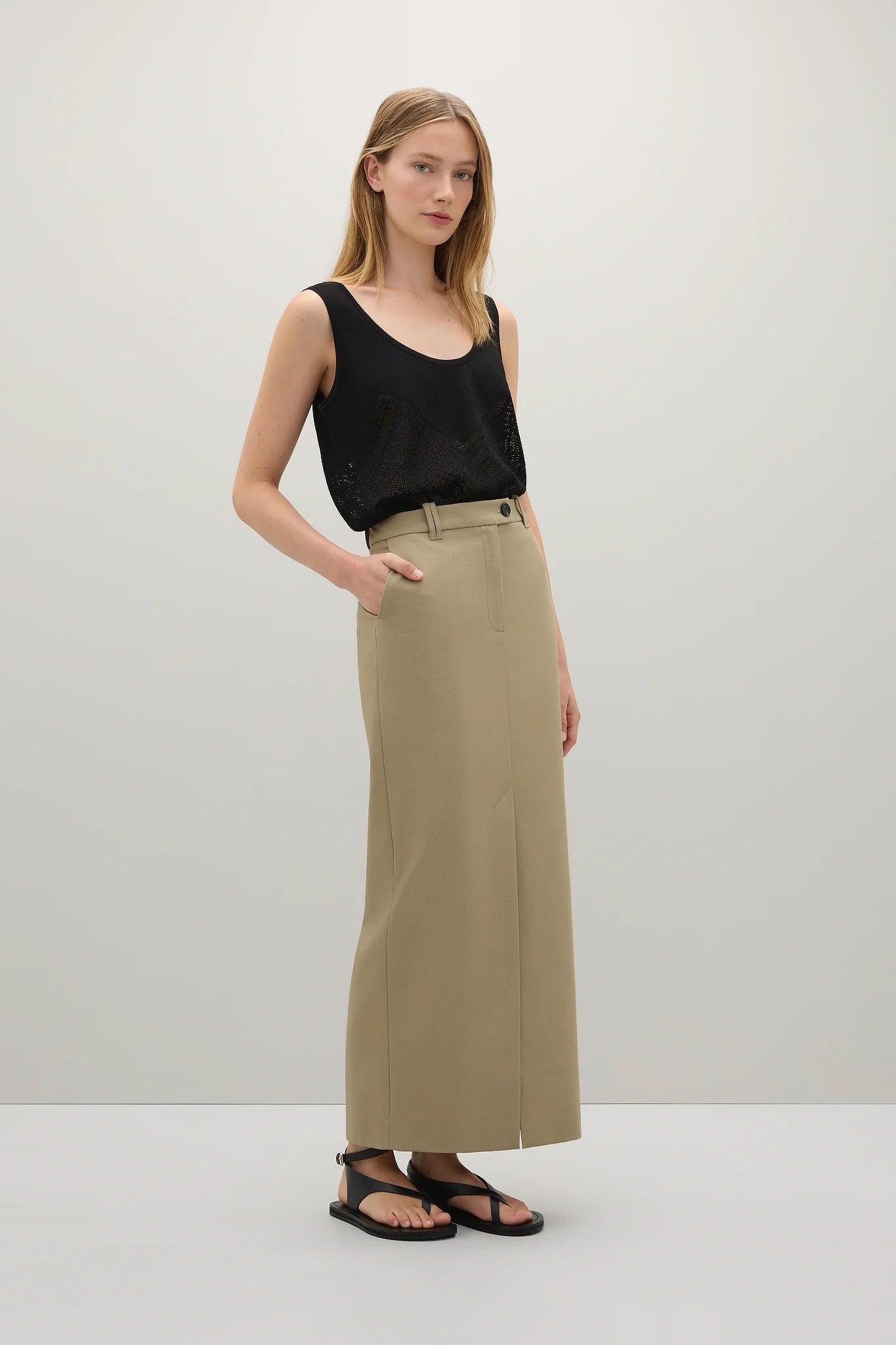 A Emery Larley Skirt in Fawn