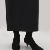 A Emery Ophelia Boot in Black Suede