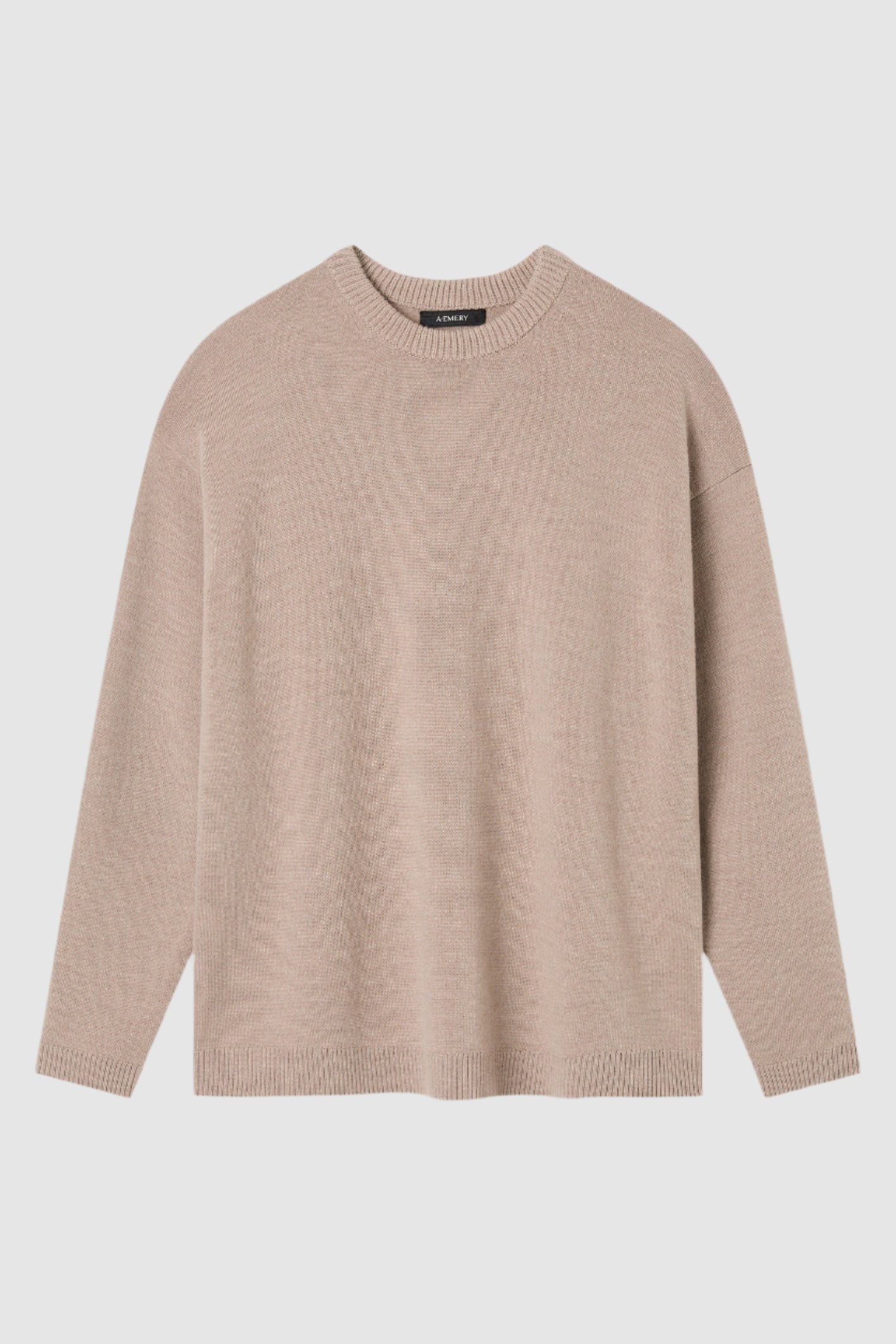 A Emery Reid Crew Knit in Almond Melange