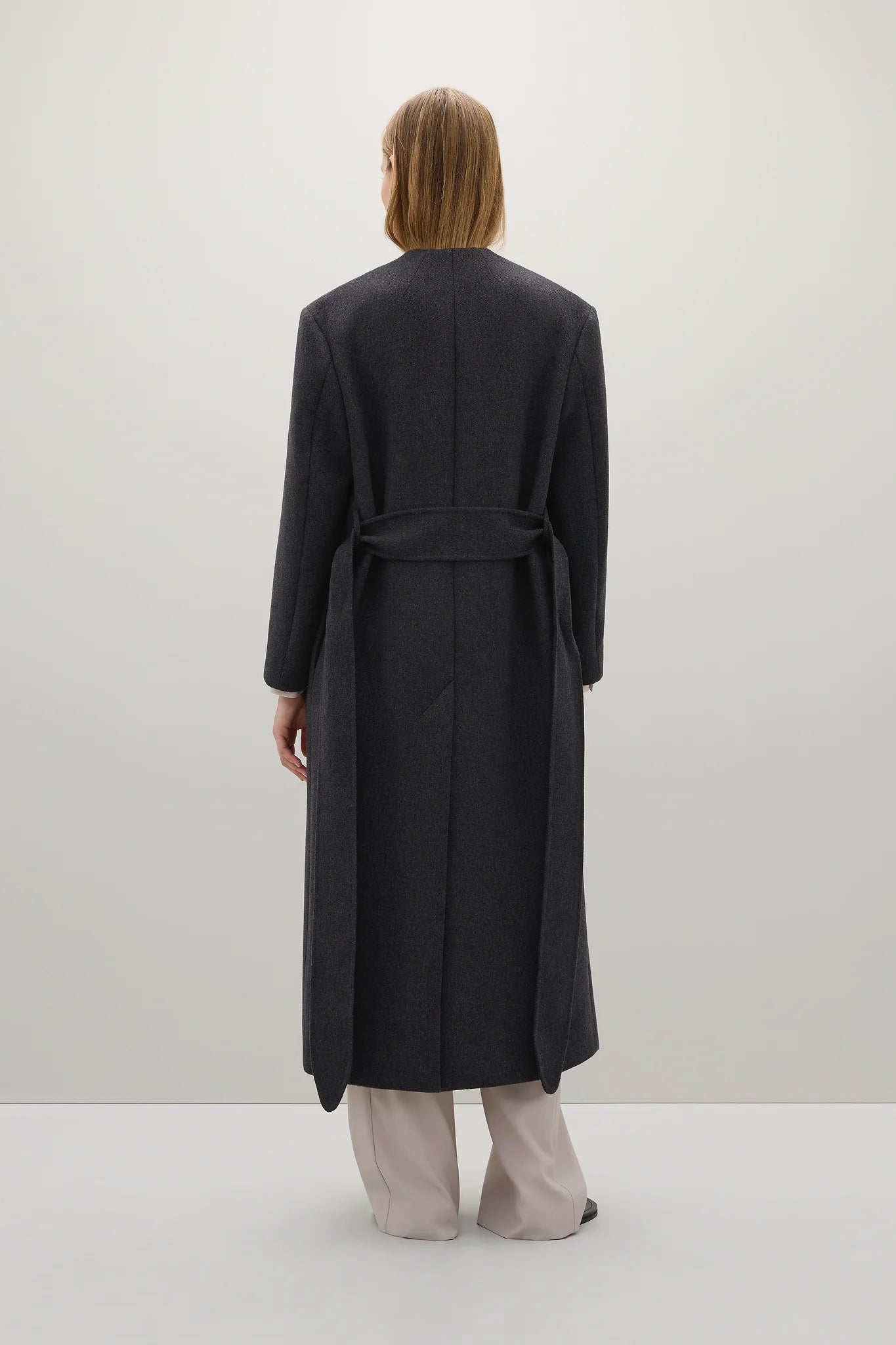 A Emery Veronique Coat in Charcoal Melange