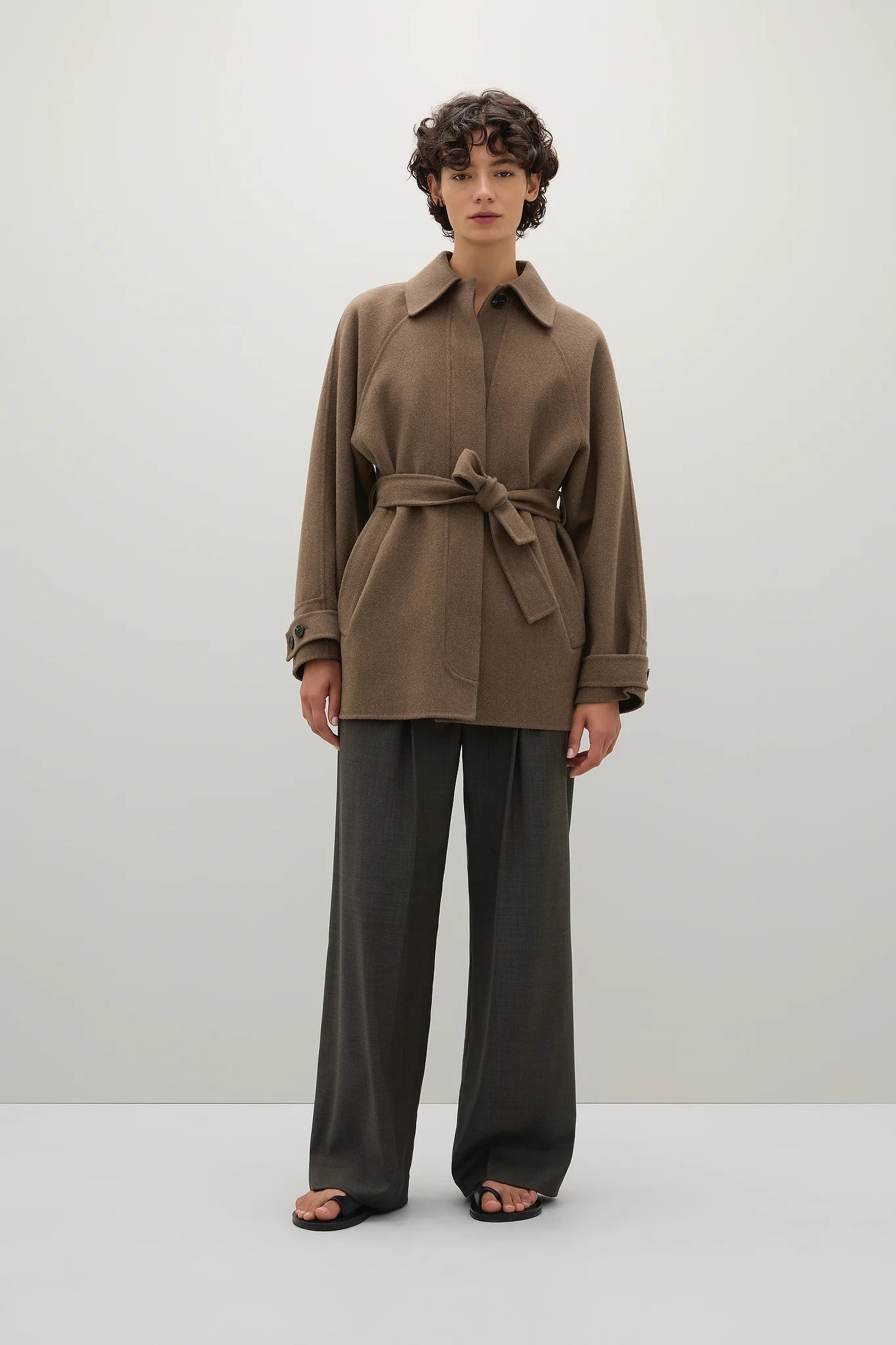 A Emery Wilder Jacket in Flax Melange