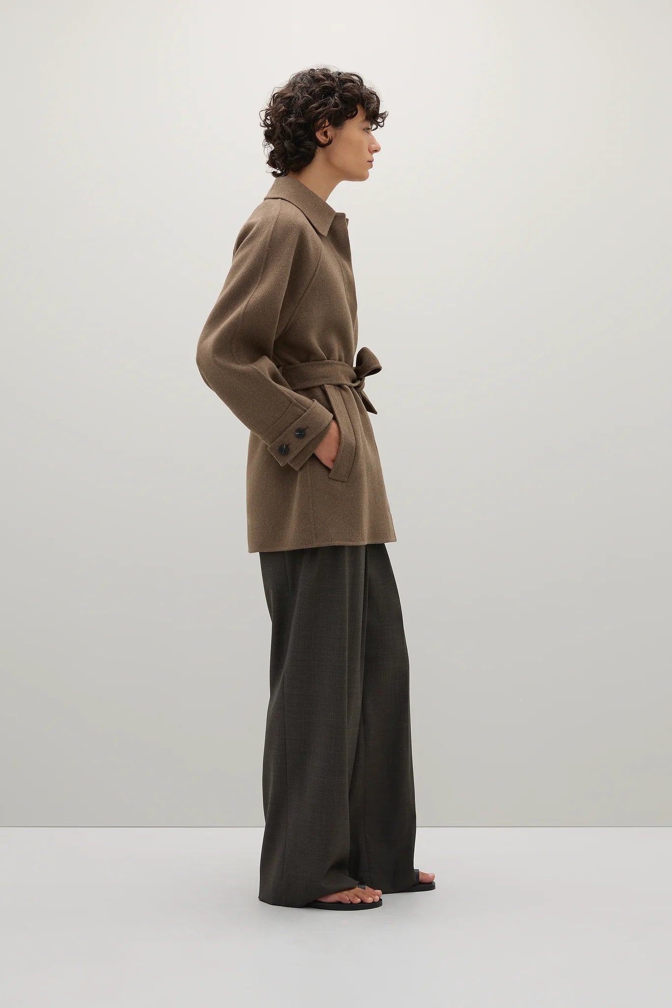 A Emery Wilder Jacket in Flax Melange