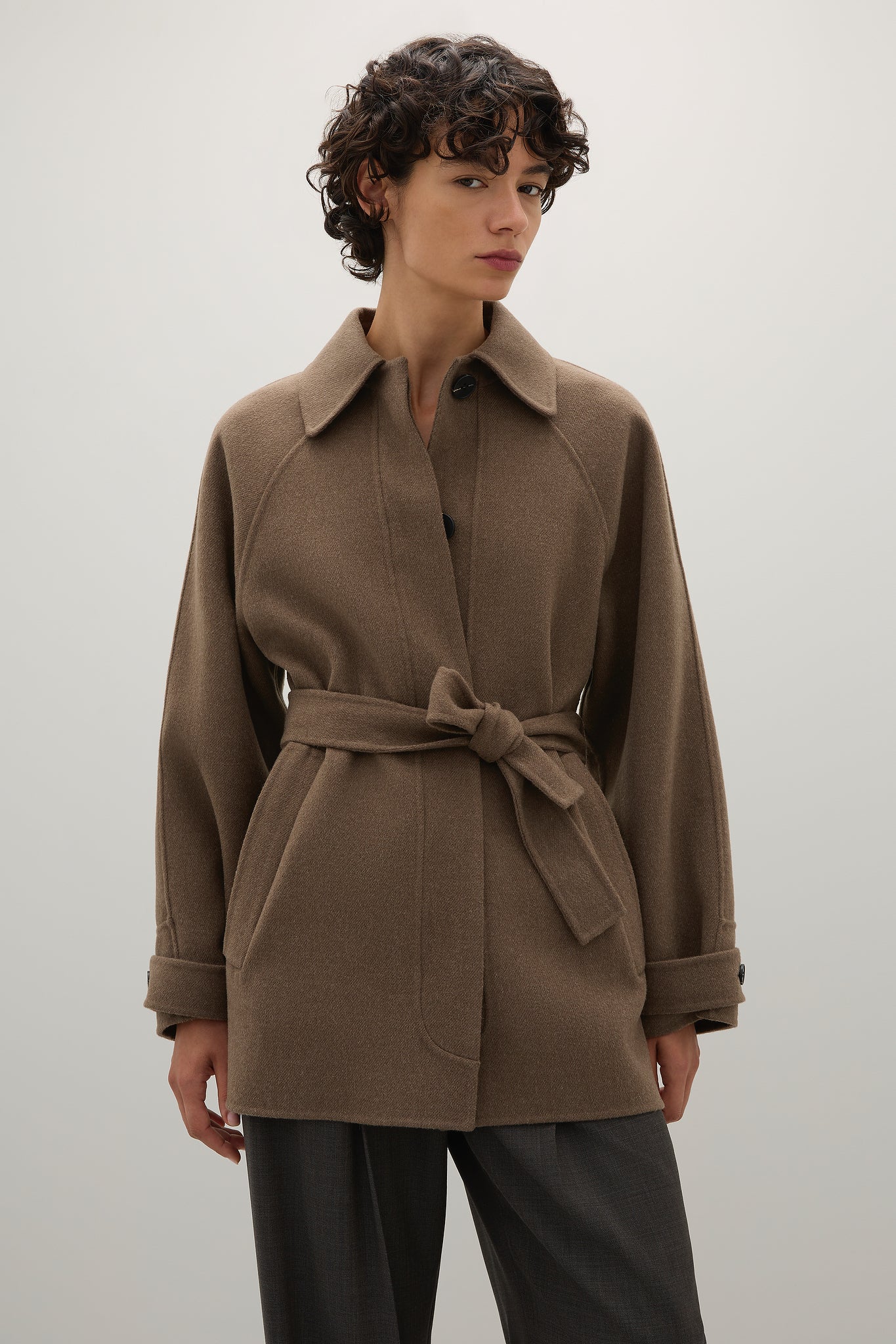 A Emery Wilder Jacket in Flax Melange