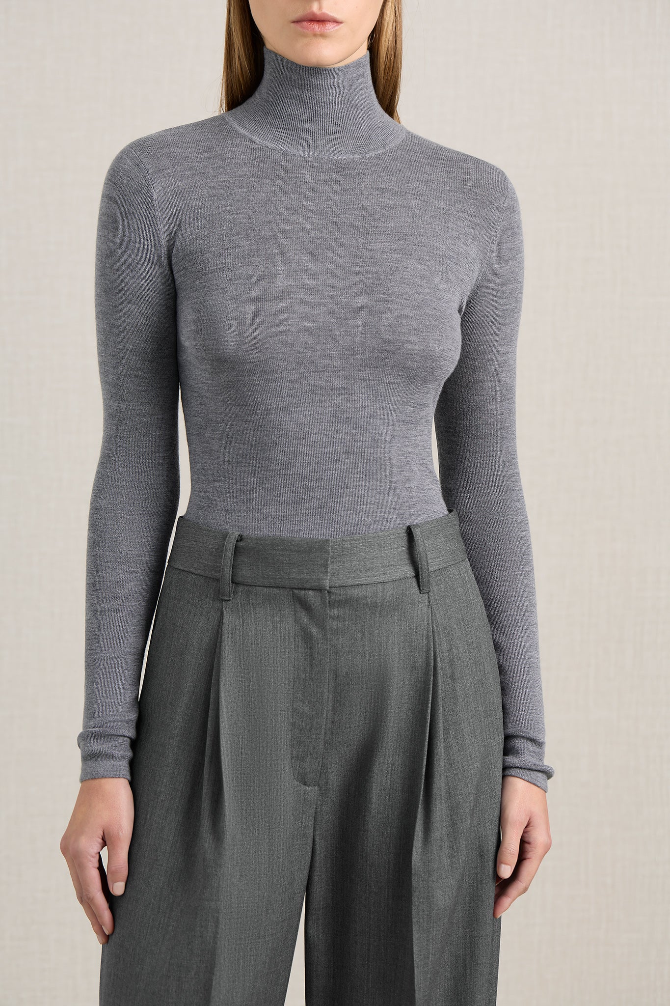 A Emery Wynter Top in Mid Grey Melange