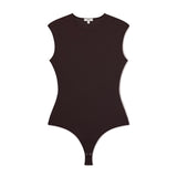 Agolde Aura Sleeveless Bodysuit in Chocolate