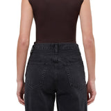 Agolde Aura Sleeveless Bodysuit in Chocolate