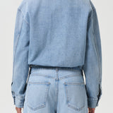 Agolde Nile Denim Blouson Jacket in Space