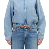 Agolde Nile Denim Blouson Jacket in Space