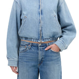 Agolde Nile Denim Blouson Jacket in Space