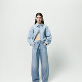 Agolde Nile Denim Blouson Jacket in Space