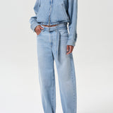 Agolde Nile Denim Blouson Jacket in Space