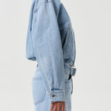 Agolde Nile Denim Blouson Jacket in Space