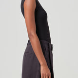 Agolde Aura Sleeveless Bodysuit in Black