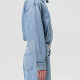 Agolde Nile Denim Blouson Jacket in Space