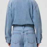 Agolde Nile Denim Blouson Jacket in Space