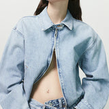 Agolde Nile Denim Blouson Jacket in Space