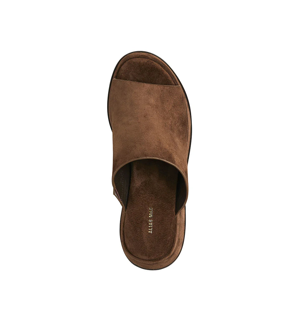 Alias Mae Gloria Chunky Mule in Mocha Suede