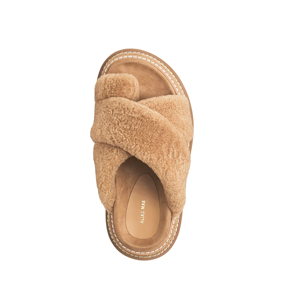 Alias Mae Venga Flatform in Fawn Shearling