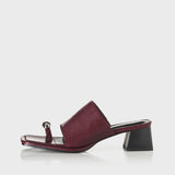 Alias Mae Alma Mule in Burgundy Oily Leather