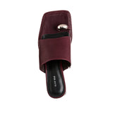 Alias Mae Alma Mule in Burgundy Oily Leather