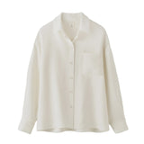 Almada Finn Crepe Shirt in Cream