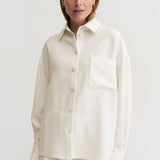 Almada Finn Crepe Shirt in Cream