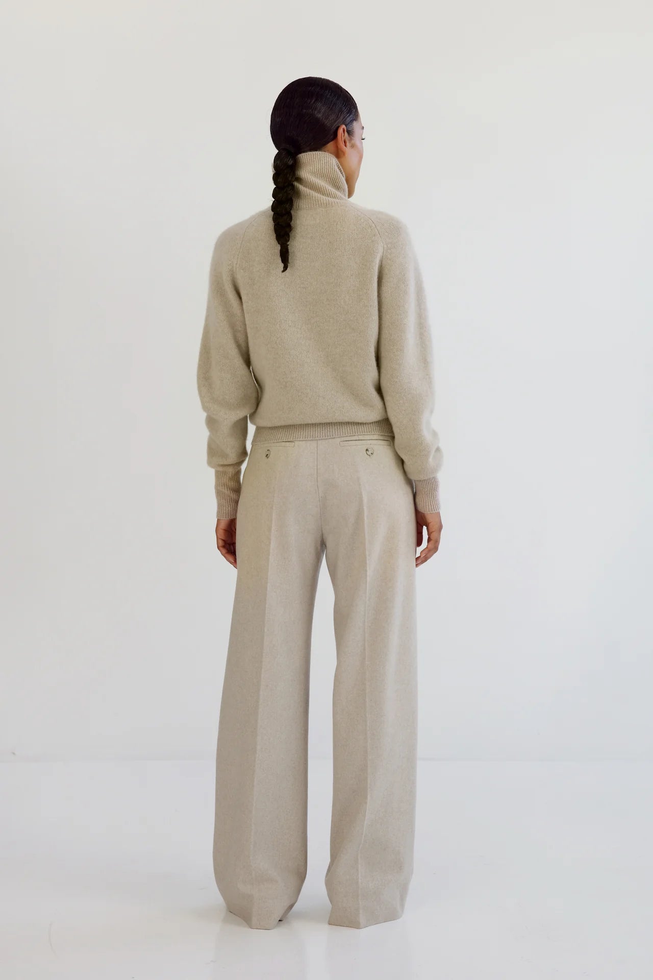 Almada Gigi Turtleneck Sweater in Taupe