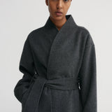 Almada Mara Double Coat in Dark Grey