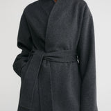 Almada Mara Double Coat in Dark Grey