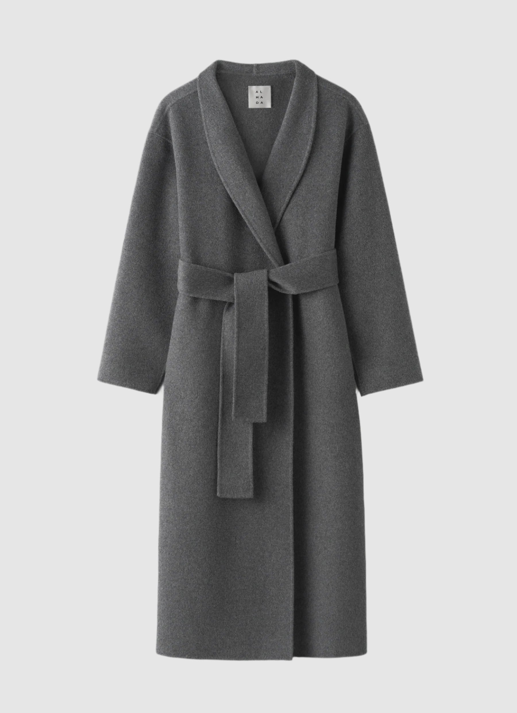 Almada Mara Double Coat in Dark Grey