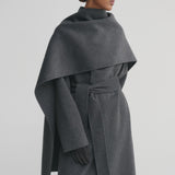 Almada Micha Double Scarf in Dark Grey