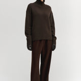 Almada Nola Turtleneck Sweater in Chocolate