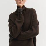 Almada Nola Turtleneck Sweater in Chocolate