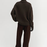 Almada Nola Turtleneck Sweater in Chocolate