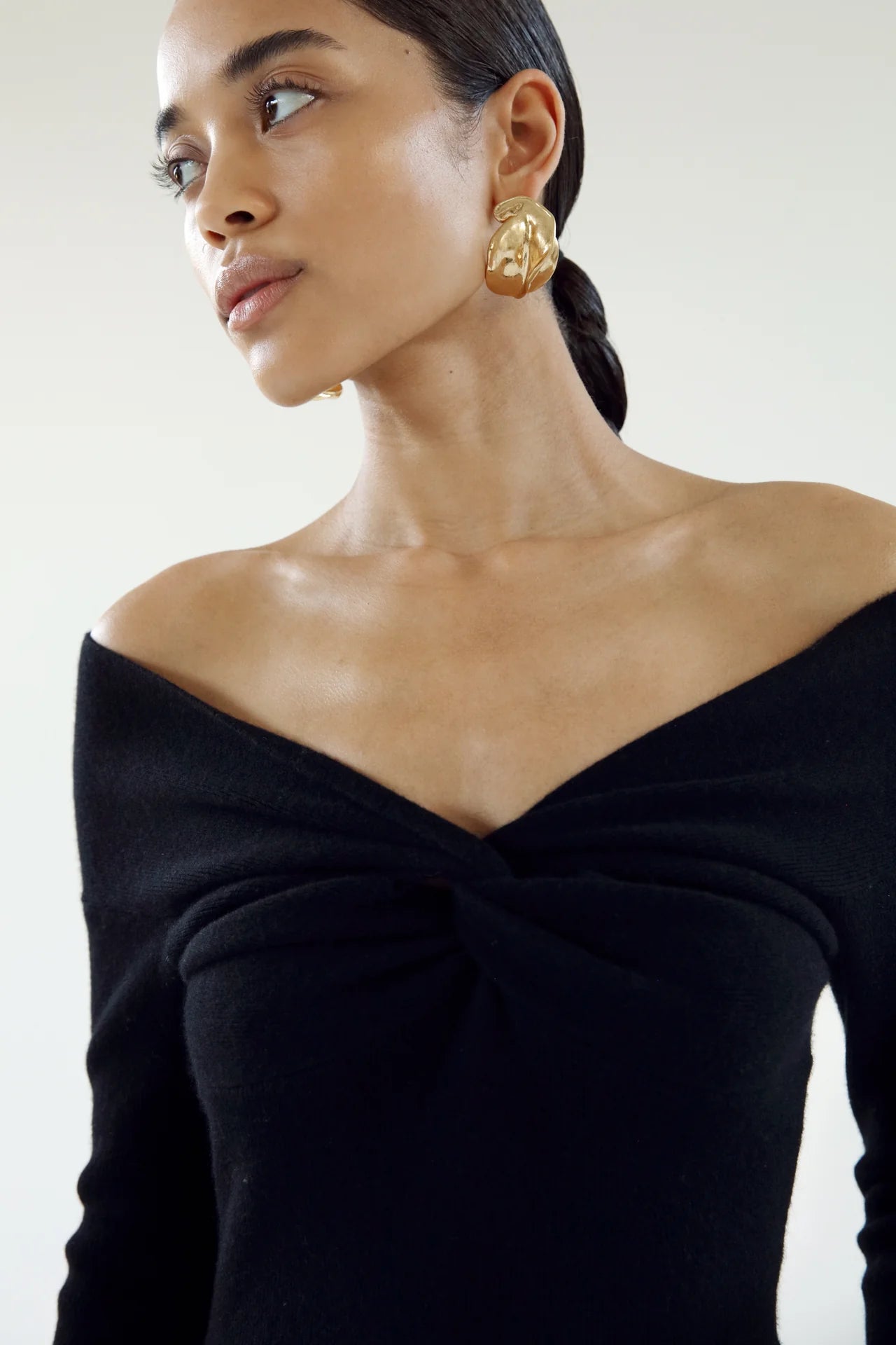 Almada Nana Off Shoulder Top in Black