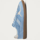 Alohas Tb 490 Rife Leather Sneaker in Cornflower Blue Cream