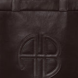 Anine Bing Large Rio Tote in Dark Brown Recycled Leather