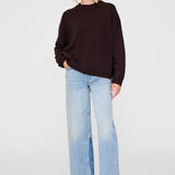 Anine Bing Lee Crew Sweater in Deep Brown