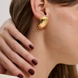 Anna Rossi Funhouse Mirror Earring in Gold