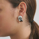 Anna Rossi Funhouse Mirror Earring in Gunmetal