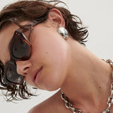 Anna Rossi Funhouse Mirror Earring in Gunmetal