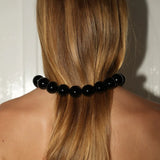 Anna Rossi Raven Beaded Necklace in Black