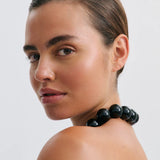 Anna Rossi Raven Beaded Necklace in Black