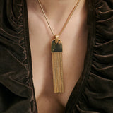 Anna Rossi Tassel Chain Necklace in Gold