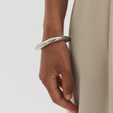 Anna Rossi Thin Warped Bangle in Gunmetal