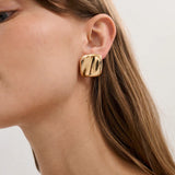 Anna Rossi Warped Stud in Gold