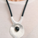Anna Rossi Agnes Pendant Necklace in Gunmetal