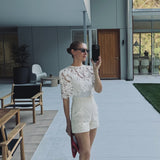 Artclub Florentine Lace Capelet in Buttermilk