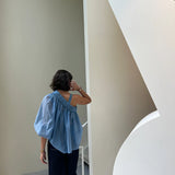 Artclub Cloud Mariposa Blouse in Cielo Officina